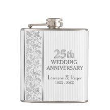 Silver Blommigt Elegance 25:e Bröllop-årsdagen