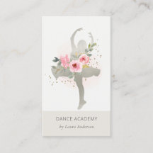 Silver Blommigt Girl Dancer Dance Academy Logotyp