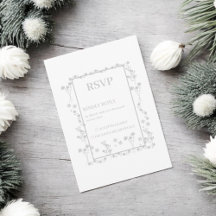 Silver Blommigt Gräns Bröllop