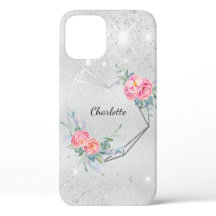 Silver blommigt rosan glitter namn