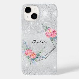 Silver blommigt rosan glitter namn