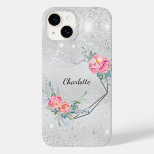 Silver blommigt rosan glitter namn