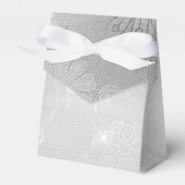 Silver Blommigt Snöre Bröllop Presentaskar