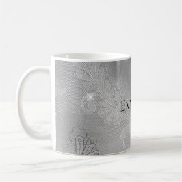 Silver Blommigt Snöre Kaffemugg