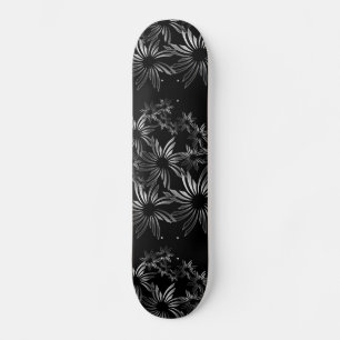Silver blommor skateboard bräda 21,5 cm