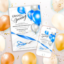 Silver Blue Balloons Restaurant Grand Open
