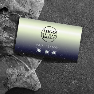 Silver Blue Black Gradient Gnistra Jewel Add Logot Visitkort