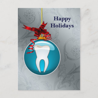 silver Blue Dentist Helgdagskort Helg Vykort