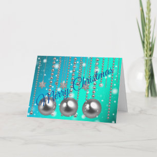 Silver Blue God jul Kort