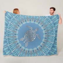 Silver Blue Havssköldpadda Och Mandala