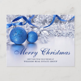 Silver Blue jul Ornament Corporate Hälsning Vykort