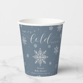 Silver Blue Magical Winter Snowflake Baby Shower