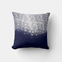 Silver Blue Navy Grått Glitter Makeup Artist Beaut Kudde