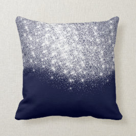 Silver Blue Navy Grått Glitter Makeup Artist Beaut Kudde