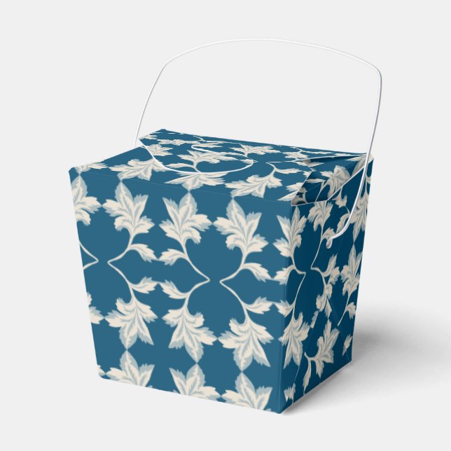 Silver Blue Winding Löv Presentaskar (Framsidan Sidan)