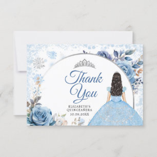 Silver Blue Winter Snowflake 15 Anos Tack Kort
