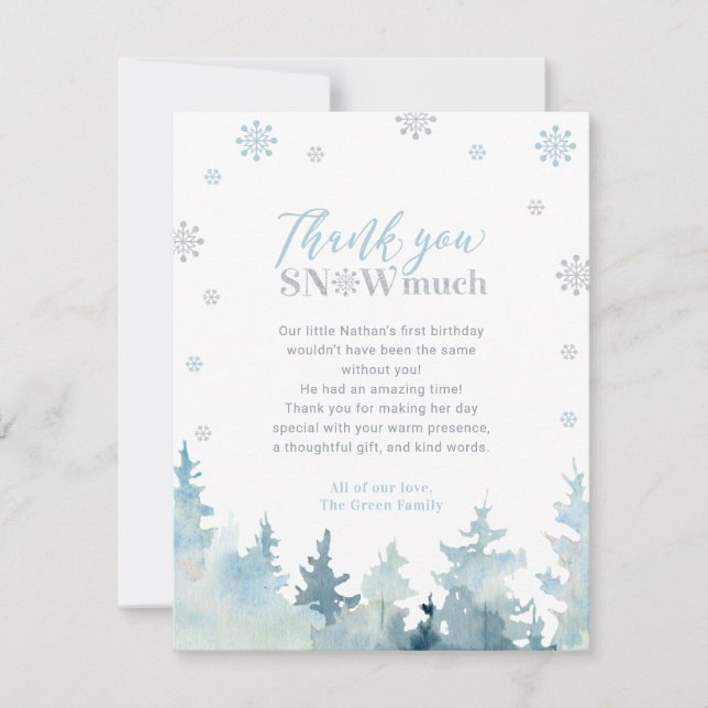 Silver & Blue Winter Wonderland Photo Tack (Framsida)