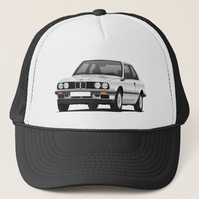 Silver BMW 3 serie (E30) Truckerkeps (Framsida)