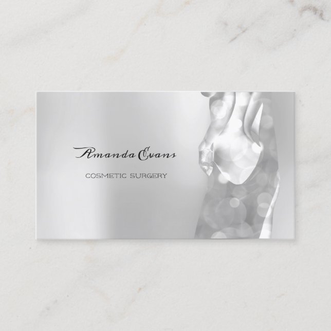 Silver Body Venus Cosmetic Surgery Cosmetology Tidsbeställning Kort (Framsida)