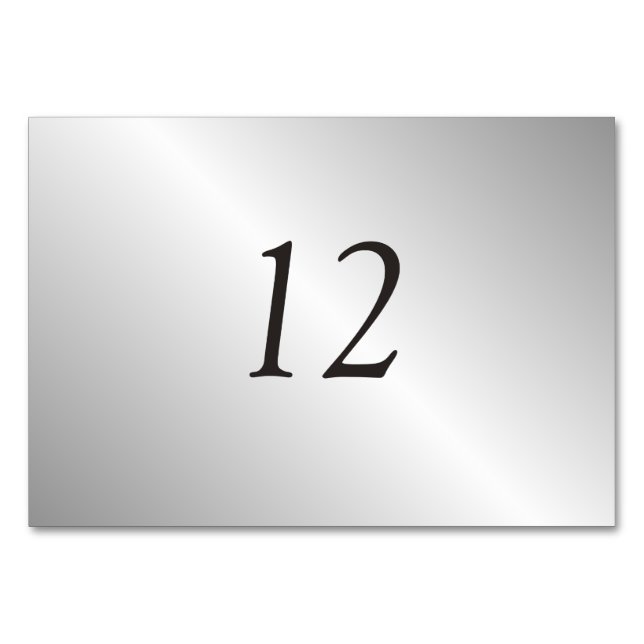 Silver Bordsnummer-skyltar Bordsnummer (Framsidan)
