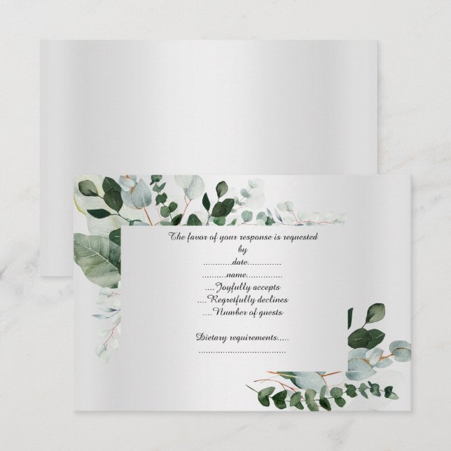 SILVER BOTANISK SVARSKORT OSA KORT (Fram/baksida)