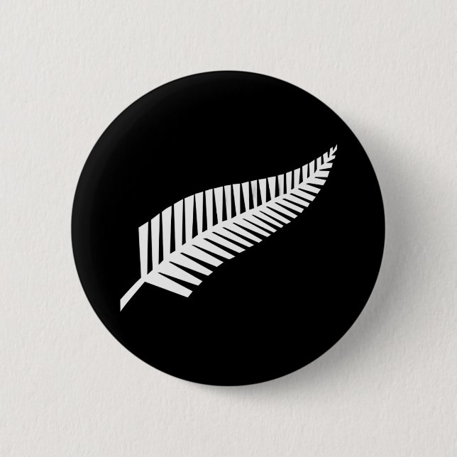 Silver bregneflagga (NZ) Knapp (Framsida)