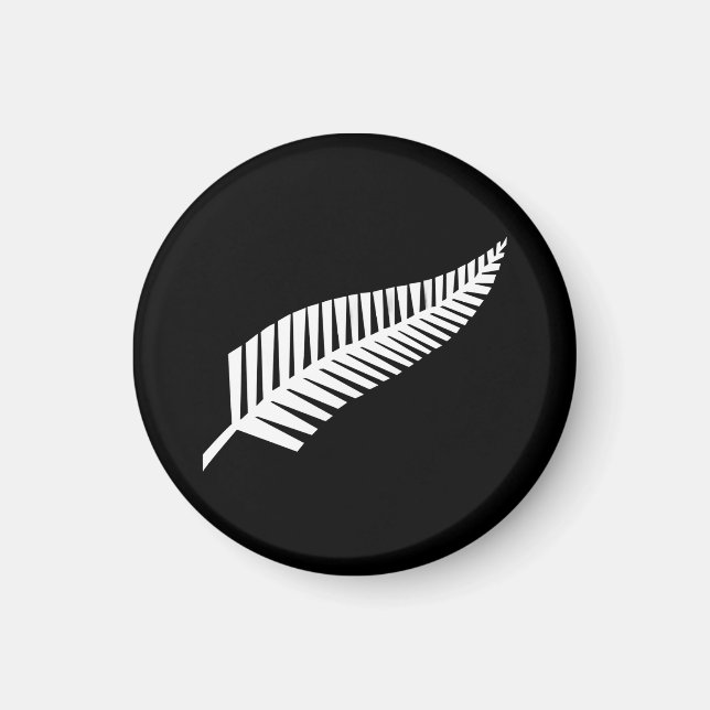 Silver bregneflagga (NZ) Magnet (Framsidan)