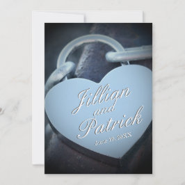 Silver Bröllop Älskare Padlock Fab Roligt Inbjudningar