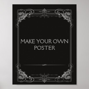 SILVER Bröllop eller Party-signalen gör ditt eget Poster