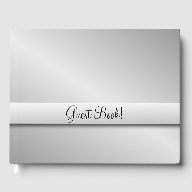 Silver Bröllop Guest Bok (Framsida)