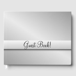 Silver Bröllop Guest Bok