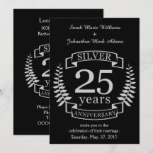 Silver bröllopsjubileum 25 år