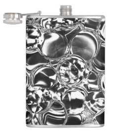 Silver bubblor med glas eller metall fickplunta