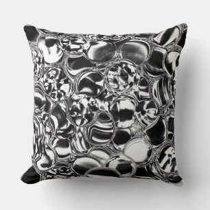 Silver bubblor med glas eller metall kudde