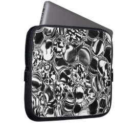 Silver bubblor med glas eller metall laptop fodral
