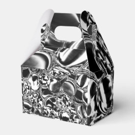 Silver bubblor med glas eller metall presentaskar