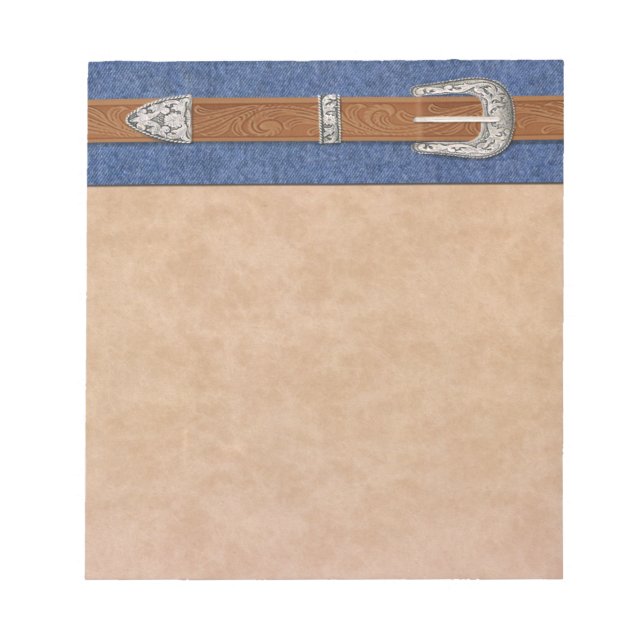 Silver Buckle på Denim Anteckningsblock (Framsida)