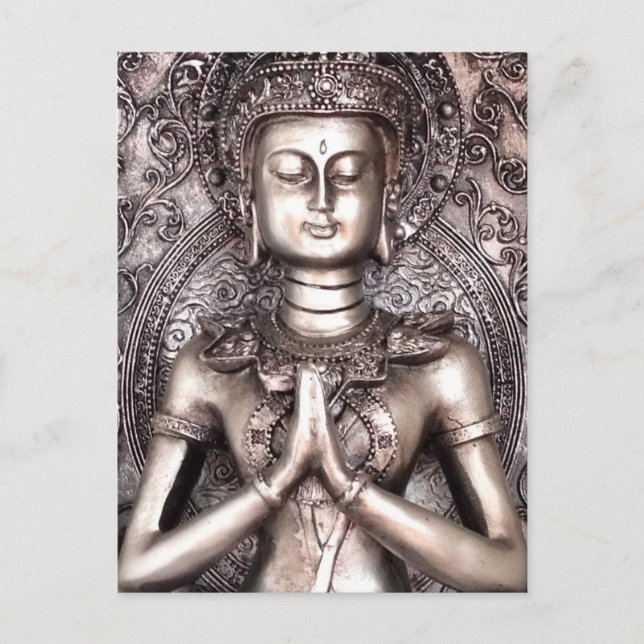 Silver Buddha Vykort (Framsida)