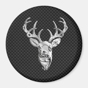 Silver-buffert på kolfiberdecor magnet