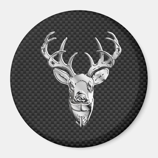Silver-buffert på kolfiberdecor magnet (Framsidan)