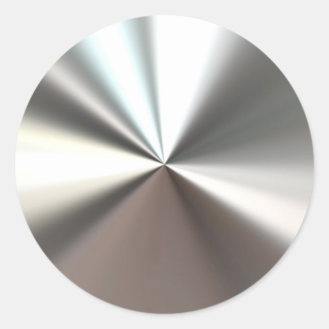Silver Burst Stickers Runt Klistermärke (Framsida)
