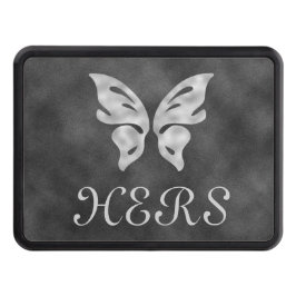 Silver Butterfly & Velvet Personlig Hitch Cover Dragkroksskydd