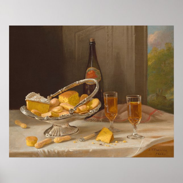 Silver Cake Basket - John Francis Fine Art Poster (Framsidan)