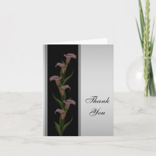 Silver Calla Lily Tacksamhetskort Tack Kort