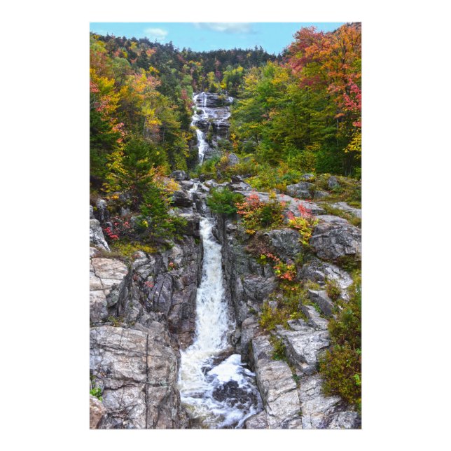 Silver Cascade in Autumn, New Hampshire Fototryck (Framsidan)