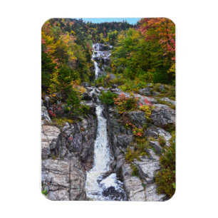Silver Cascade in Autumn, New Hampshire Magnet
