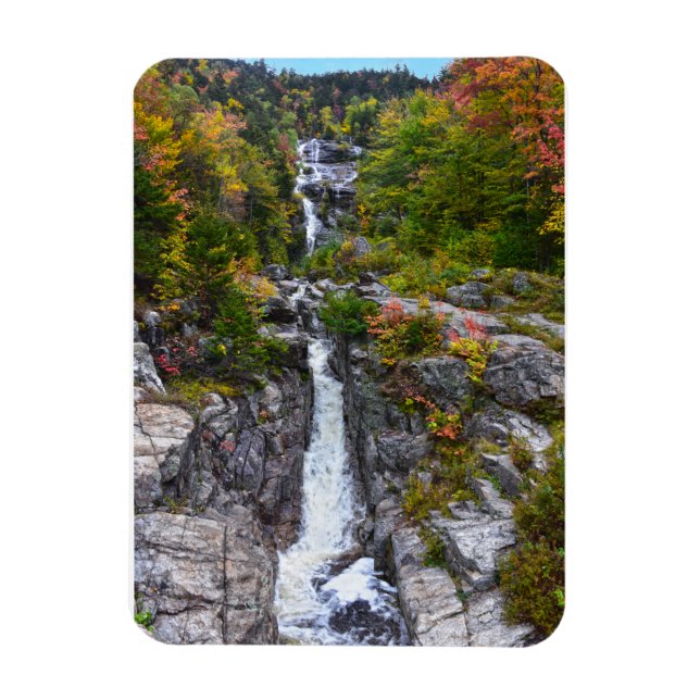 Silver Cascade in Autumn, New Hampshire Magnet (Vertikal)