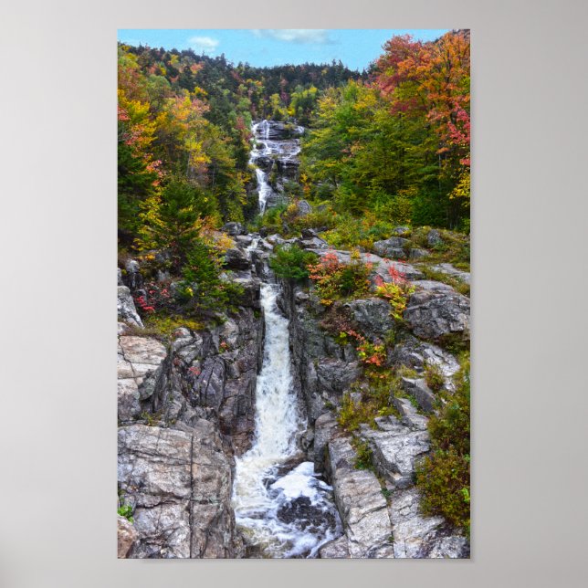 Silver Cascade in Autumn, New Hampshire Poster (Framsidan)