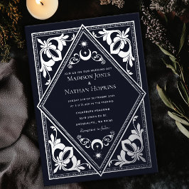 Silver Celestial Art nouveau Tarot Gothic Bröllop