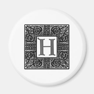 Silver Celtic ’H’ Monogram Magnet